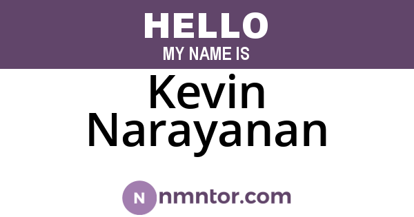 Kevin Narayanan