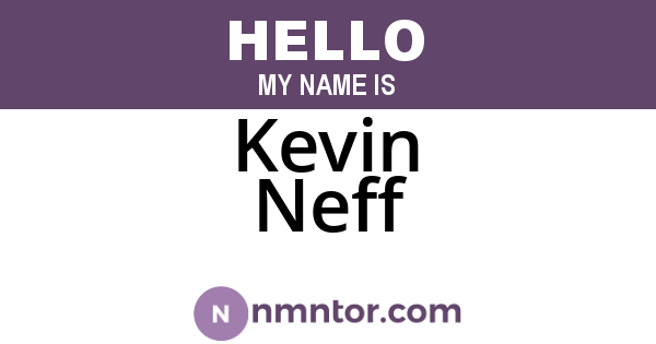 Kevin Neff