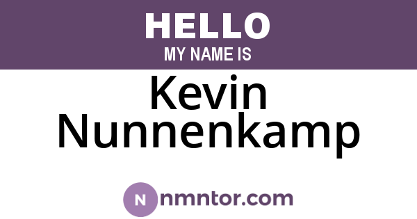 Kevin Nunnenkamp