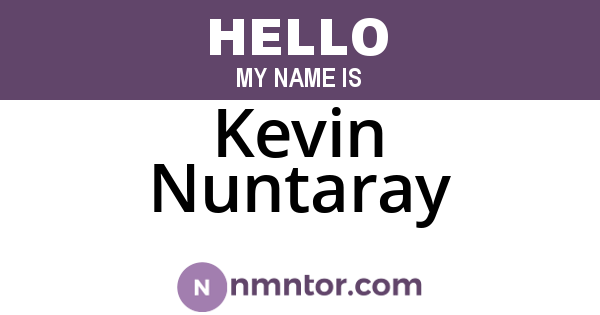 Kevin Nuntaray