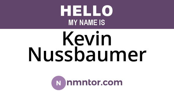 Kevin Nussbaumer