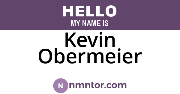 Kevin Obermeier