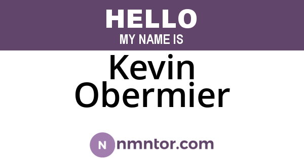 Kevin Obermier