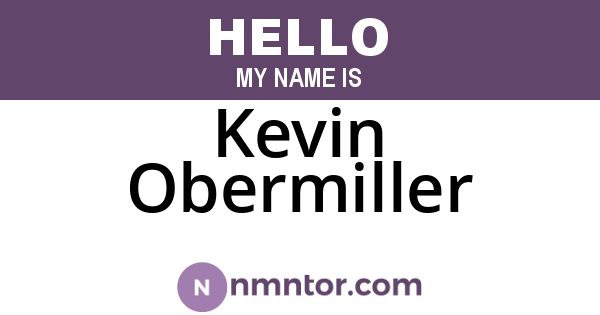 Kevin Obermiller