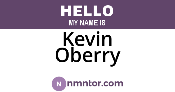 Kevin Oberry