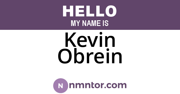 Kevin Obrein