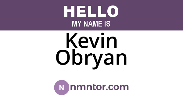 Kevin Obryan