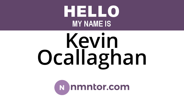 Kevin Ocallaghan