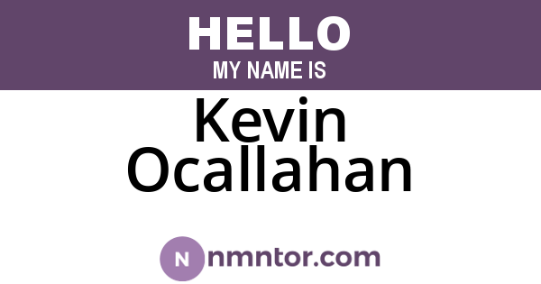 Kevin Ocallahan
