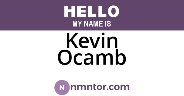 Kevin Ocamb