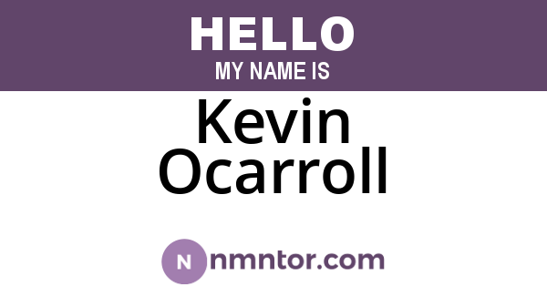 Kevin Ocarroll