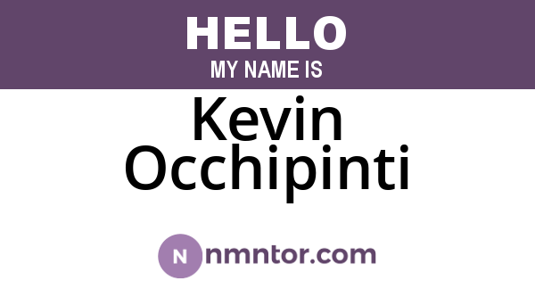Kevin Occhipinti