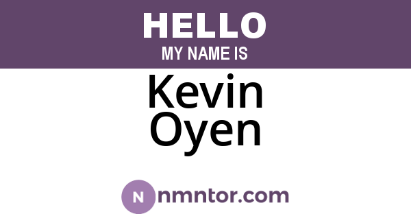 Kevin Oyen