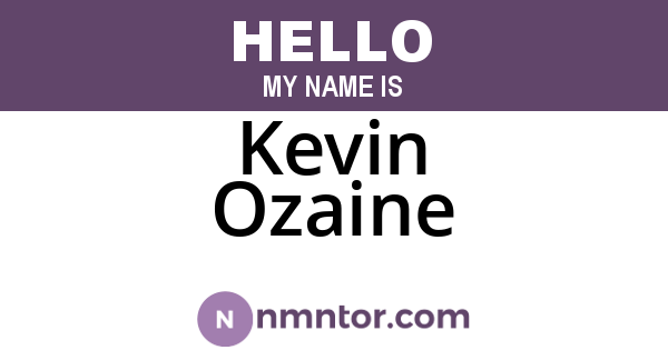 Kevin Ozaine