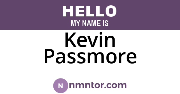 Kevin Passmore
