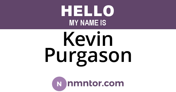 Kevin Purgason