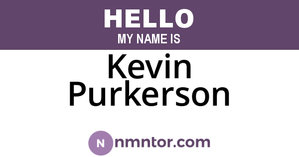 Kevin Purkerson