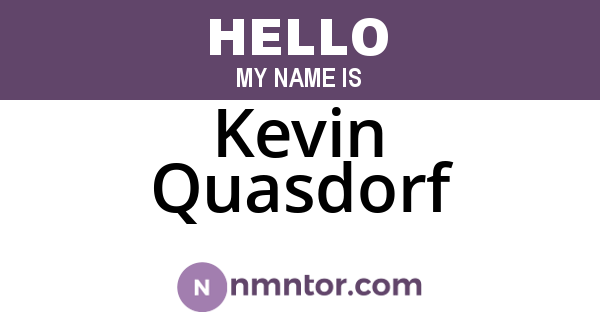 Kevin Quasdorf