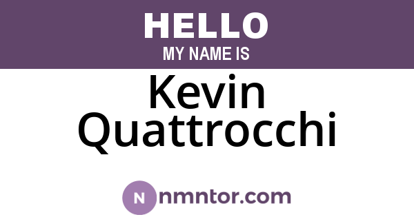 Kevin Quattrocchi