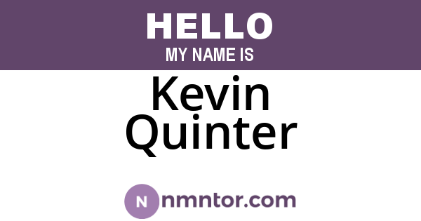 Kevin Quinter