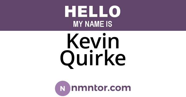 Kevin Quirke