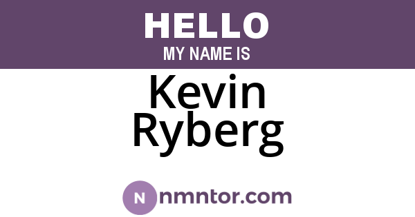 Kevin Ryberg