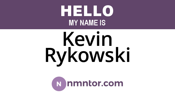 Kevin Rykowski