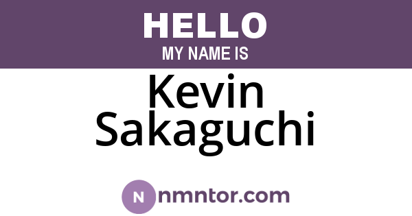 Kevin Sakaguchi