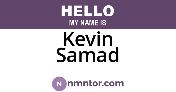Kevin Samad