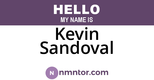 Kevin Sandoval