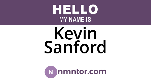 Kevin Sanford