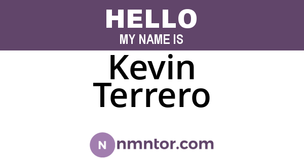 Kevin Terrero