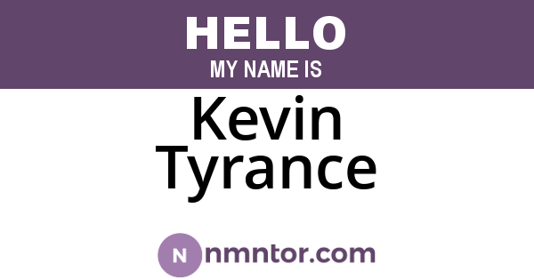 Kevin Tyrance