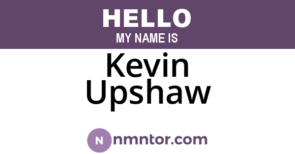 Kevin Upshaw
