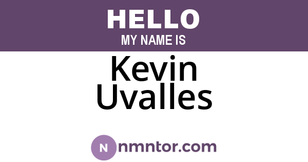 Kevin Uvalles