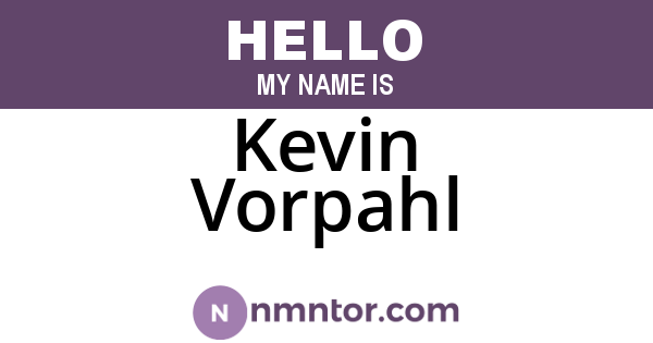 Kevin Vorpahl