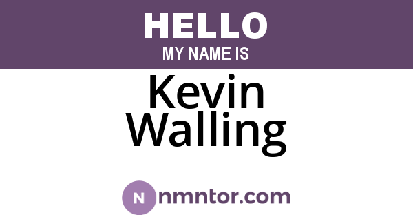 Kevin Walling