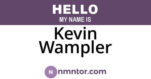 Kevin Wampler