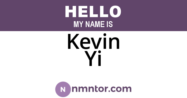 Kevin Yi