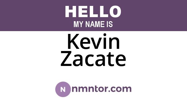 Kevin Zacate