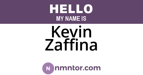Kevin Zaffina