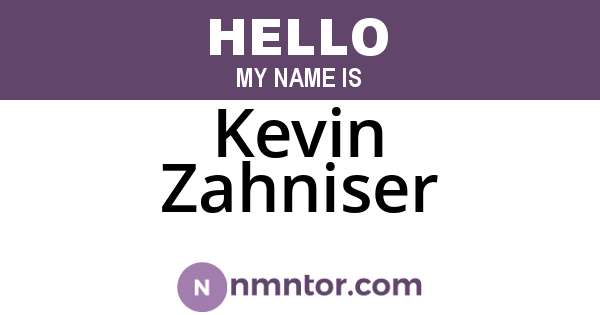 Kevin Zahniser