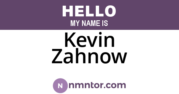 Kevin Zahnow