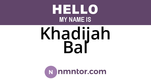 Khadijah Bal
