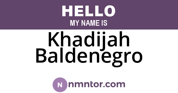 Khadijah Baldenegro