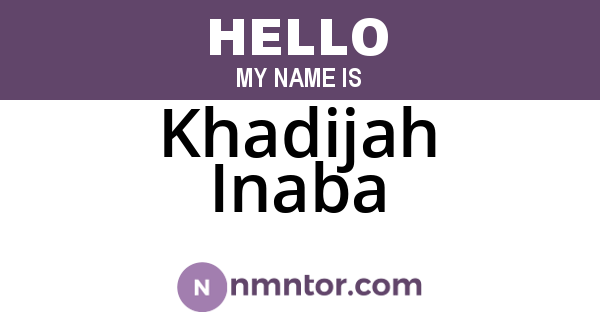 Khadijah Inaba