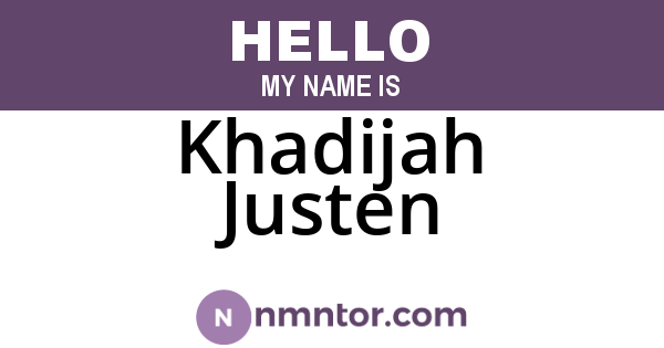 Khadijah Justen