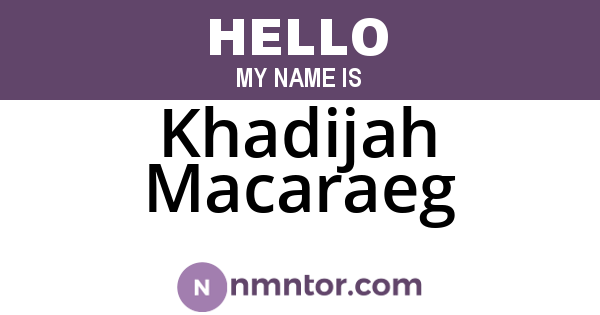 Khadijah Macaraeg