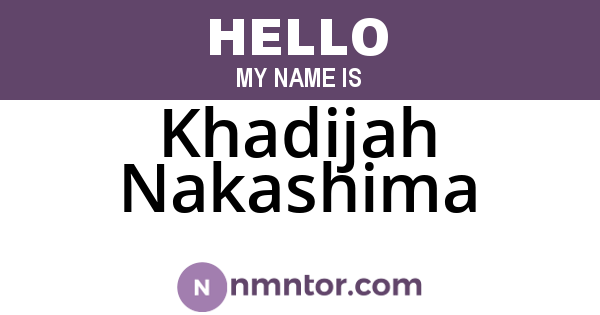 Khadijah Nakashima