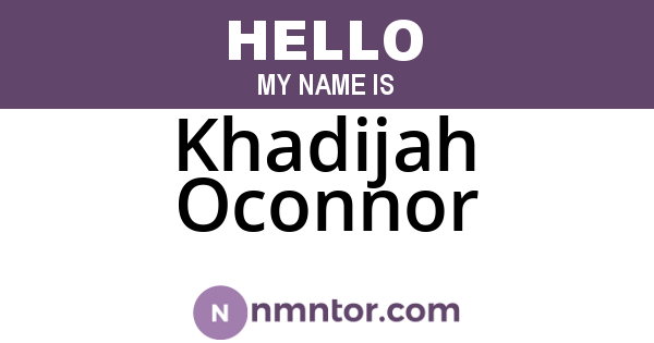 Khadijah Oconnor